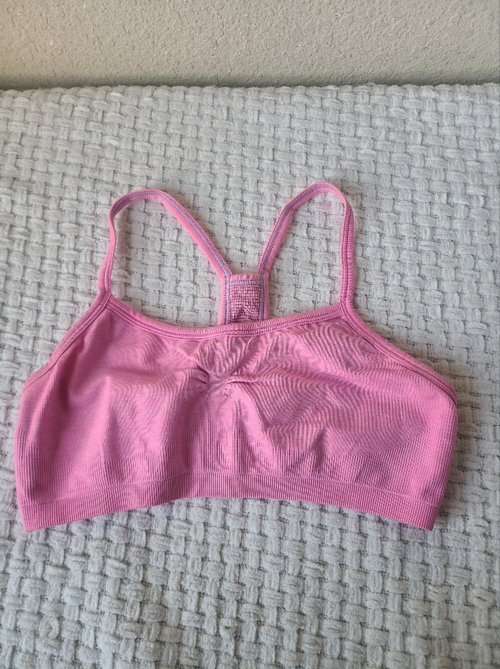 Ivivva Pink Seamless Racerback Sports Bra Girls Size 12